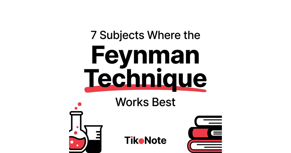 7 Subjects Where the Feynman Technique Works Best (With Real Examples) β TikoNote