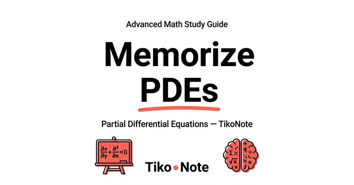 How to Memorize PDEs: The Study System for Partial Differential Equations — TikoNote