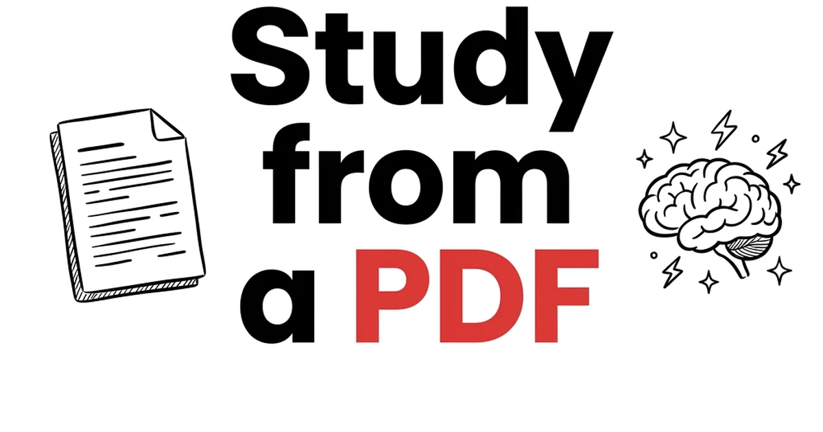 How to Study from a PDF: The Fastest Way to Extract and Learn from Any Document β TikoNote