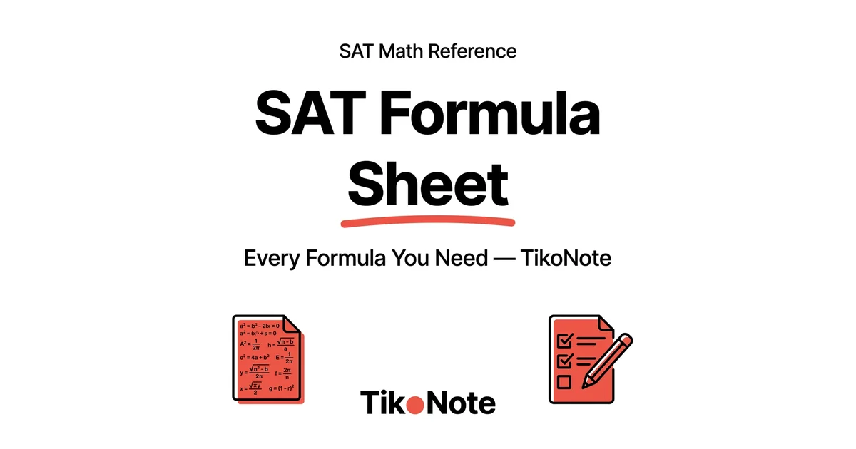SAT Formula Sheet: Every Formula You Need (+ How to Actually Memorize Them)