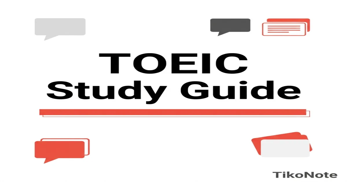 TOEIC Study Guide with Flashcards: How to Score 800+ — TikoNote