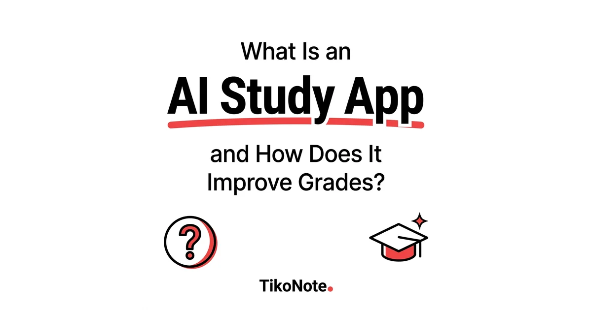 What Is an AI Study App? How It Works and Why It Improves Grades β TikoNote
