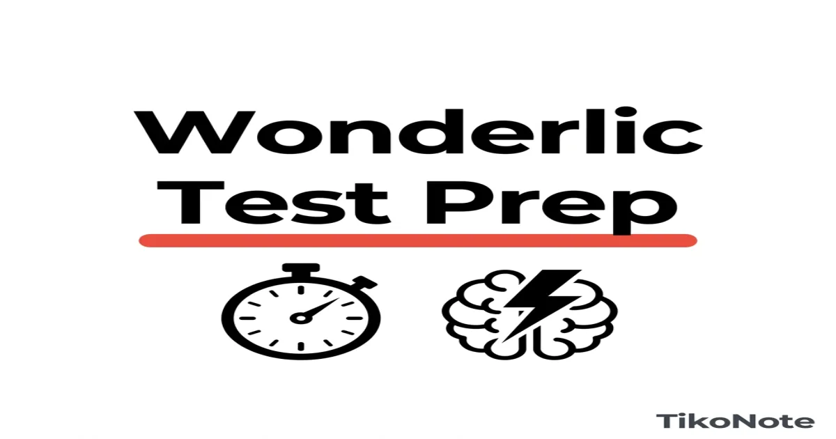 Wonderlic Test Prep 2026: Complete Guide to Passing — TikoNote
